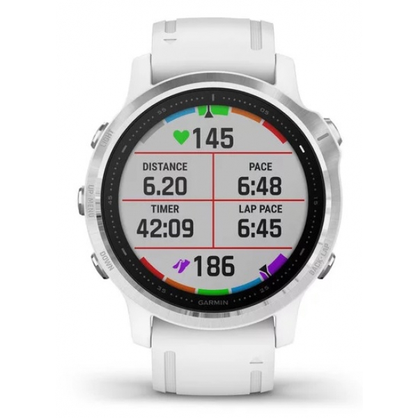 Garmin FÉNIX 6S, silver, white band V.jpg