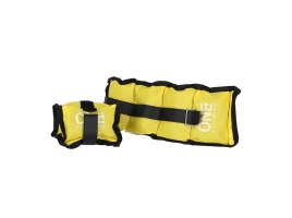 ONE FITNESS Zátěže na zápěstí a kotníky ONE FITNESS WW02 2 x 1,5 kg žluté.jpg