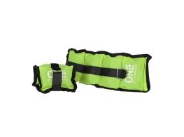 ONE FITNESS Zátěže na zápěstí a kotníky ONE FITNESS WW02 2 x 1,5 kg zelené.jpg