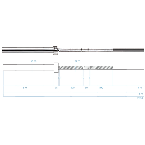 HMS PREMIUM Olympijská osa HMS PREMIUM GO900 220 cm x 50 mm.jpg