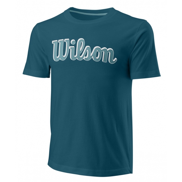 Wilson Script Eco CTN Tee-Slimfit blue.jpg