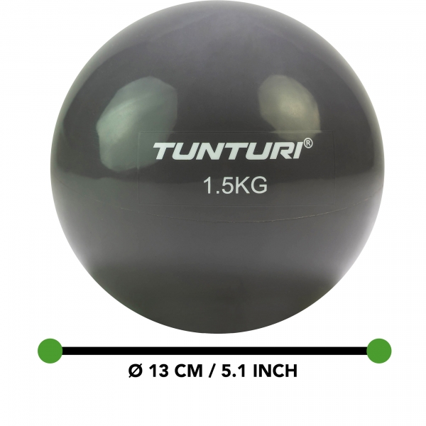 Joga míč Toningbal 1,5 kg TUNTURI antracitový.jpg