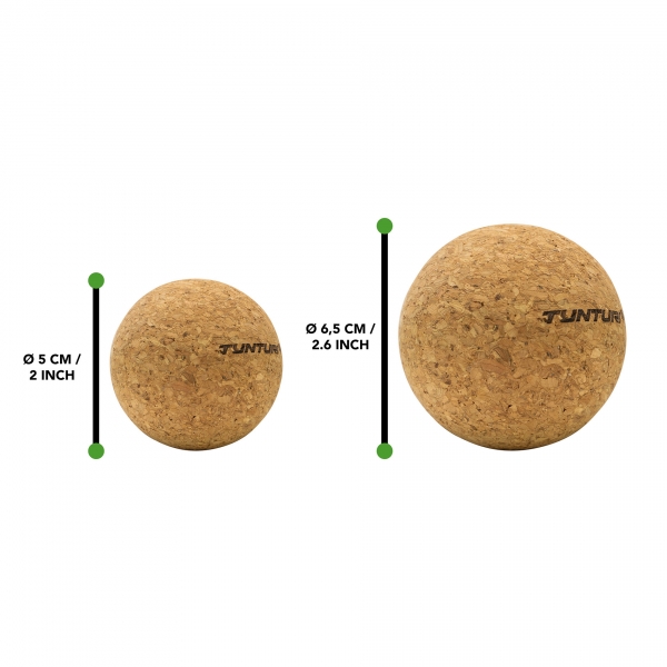 Korkové masážní míčky set TUNTURI Cork Massage Ball - 2 kusy.jpg