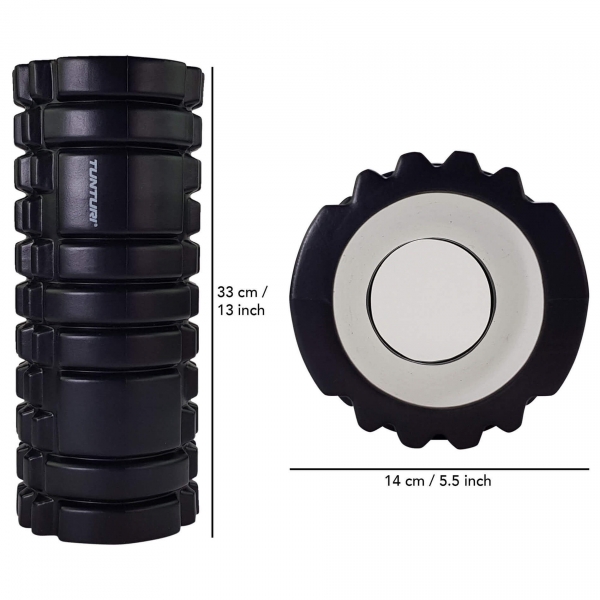 Masážní válec Foam Roller TUNTURI 33 cm / 13 cm černý.jpg