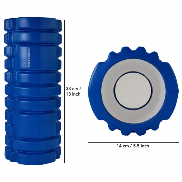 Masážní válec Foam Roller TUNTURI 33 cm / 13 cm modrý.jpg