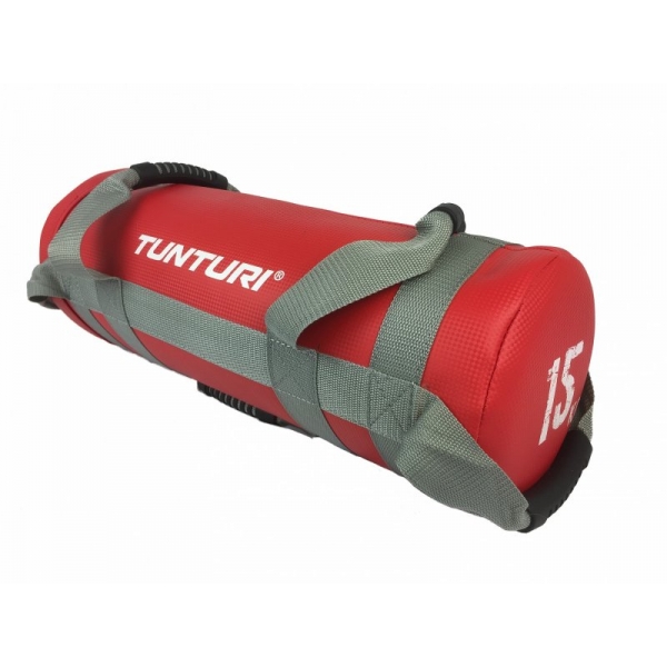 Posilovací vak 15 kg TUNTURI Strengthbag červený.jpg