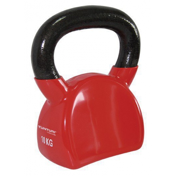 Kettlebell litinový ve vinylu TUNTURI 10 kg červený.jpg