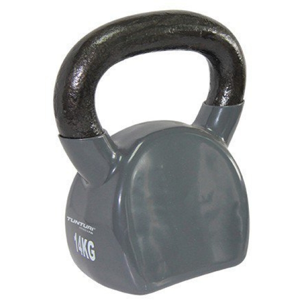 Kettlebell litinový ve vinylu TUNTURI 14 kg šedý.jpg