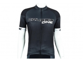 Cyklistický dres CRUSSIS - ONE, krátký rukáv, černá/bílá.jpg