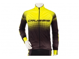 Cyklistická bunda CRUSSIS No-Wind, čierna / žltá.jpg