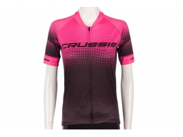 Crussis Dámsky cyklistický dres CRUSSIS, krátky rukáv, čierna / ružová.jpg