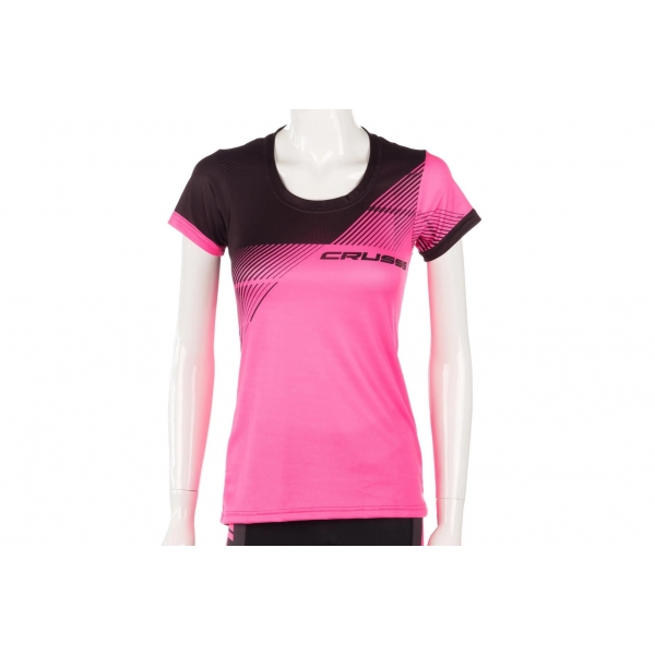 Crussis Dámske športové tričko CRUSSIS, krátky rukáv, ružová / čierna.jpg