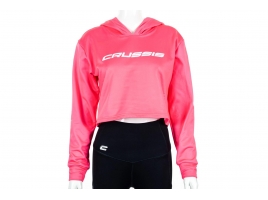 Dámska mikina krátka NEON PINK.jpg