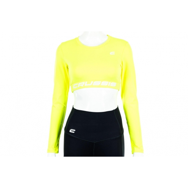 Dámsky Crop Top dlhý rukáv NEON YELLOW.jpg