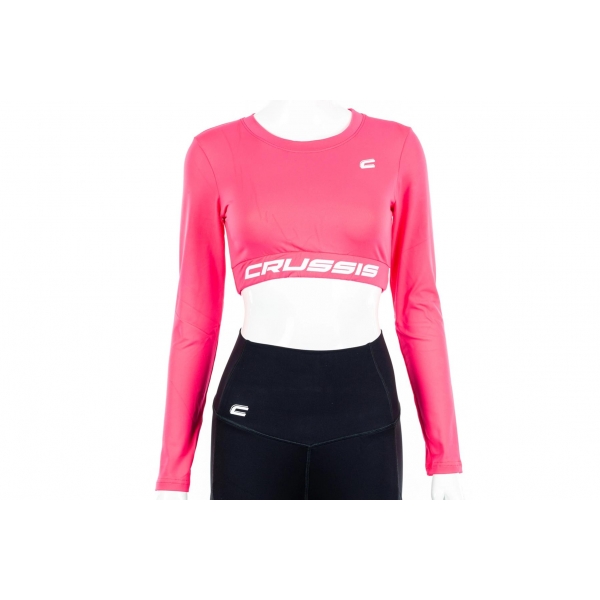 Dámsky Crop Top dlhý rukáv NEON PINK.jpg