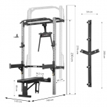 HMS Multifunkční posilovací stojan - Power Rack HMS KLT21 šedý.jpg