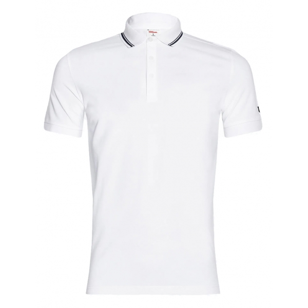 Wilson Wilson M Team Pique Polo bright white.jpg