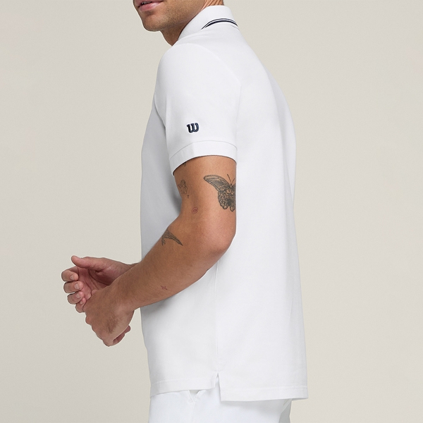 Wilson Wilson M Team Pique Polo bright white.jpg