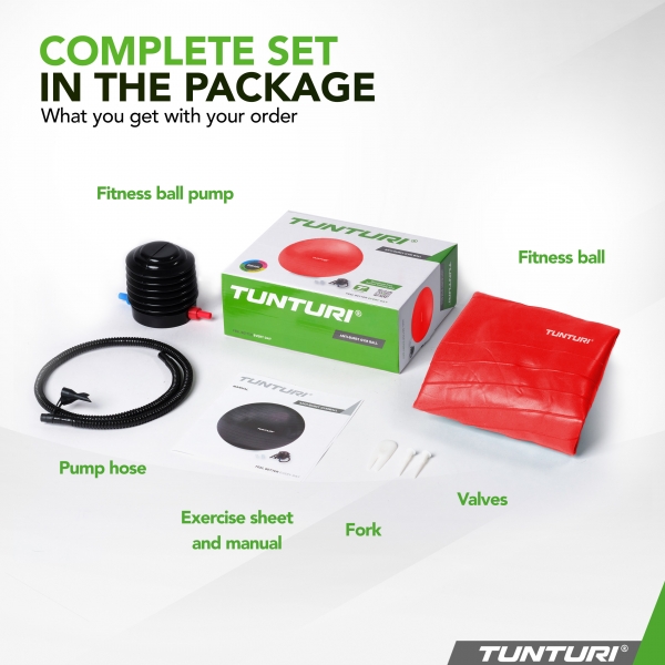 Gymnastický míč TUNTURI zesílený 65 cm Červený.jpg