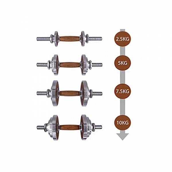 Činky jednoruční PROIRON Walnut Steel 2 x 10 kg (pár)_10.jpg