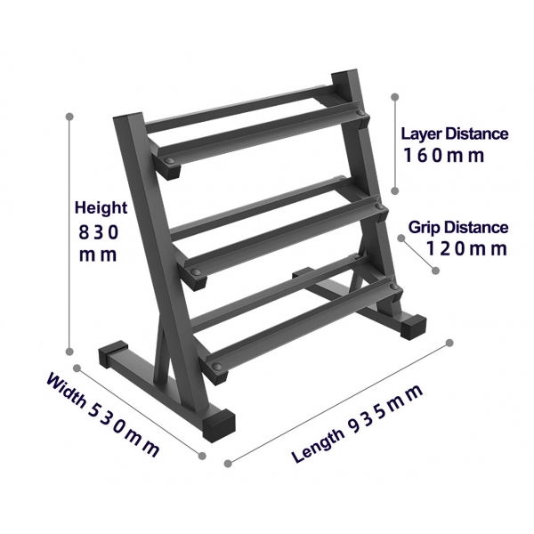 Sada pogumovaných činek PROIRON 3 - 24 kg (8 párů + stojan)_2.jpg