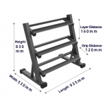 Sada pogumovaných činek PROIRON 3 - 24 kg (8 párů + stojan)_2.jpg