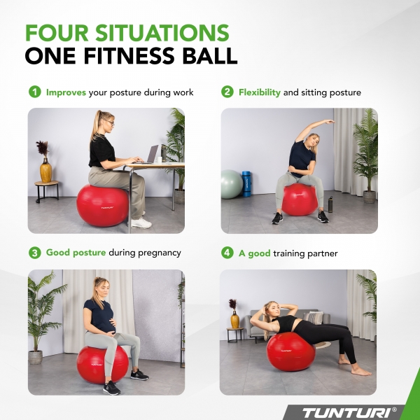 Gymnastický míč TUNTURI zesílený 55 cm Červený.jpg
