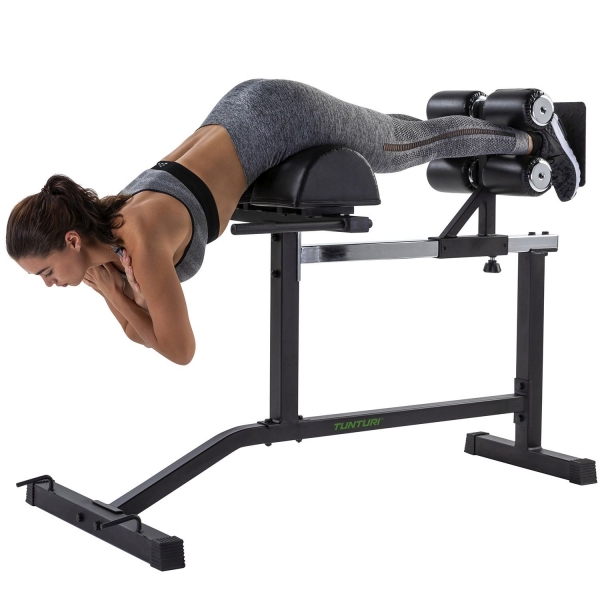 Posilovací lavice TUNTURI hyperextenze Glute Ham GHD.jpg