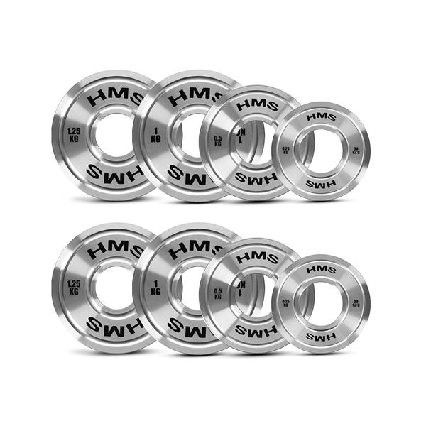 HMS Sada ocelových olympijských kotoučů HMS TOS 2 x 0,25 - 1,25 kg (6 kg).jpg