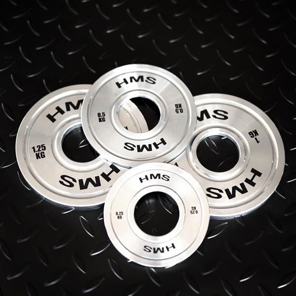 HMS Sada ocelových olympijských kotoučů HMS TOS 2 x 0,25 - 1,25 kg (6 kg).jpg