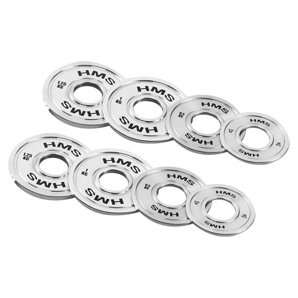 HMS Sada ocelových olympijských kotoučů HMS TOS 2 x 0,25 - 1,25 kg (6 kg).jpg