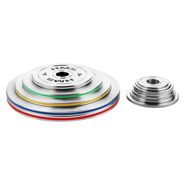 HMS Sada ocelových olympijských kotoučů HMS TOS 2 x 0,25 - 1,25 kg (6 kg).jpg