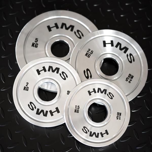 HMS Sada ocelových olympijských kotoučů HMS TOS 2 x 1,5 - 5,0 kg (22 kg).jpg