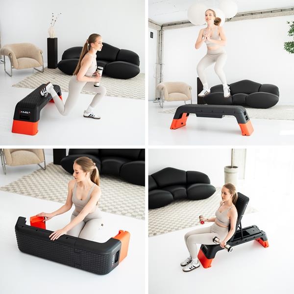 HMS Step na aerobik HMS AS009 Pro s funkcí lavice.jpg