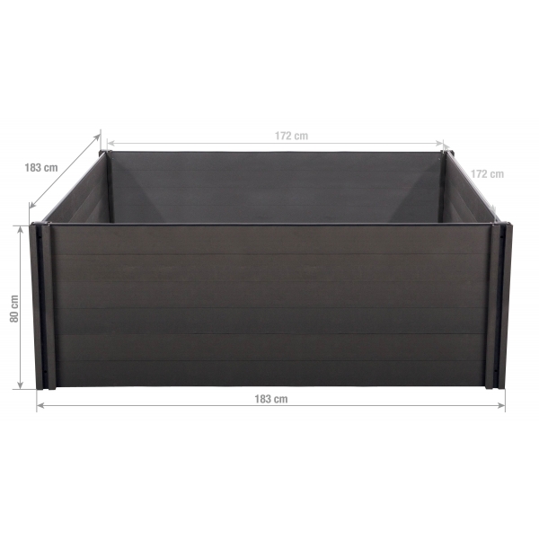 Vyvýšený záhon G21 Crop 183 x 183 x 80, WPC, Eben 5.jpg