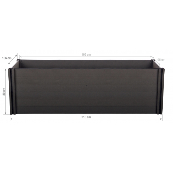 Vyvýšený záhon G21 Crop 210 x 106 x 80, WPC, Eben 5.jpg